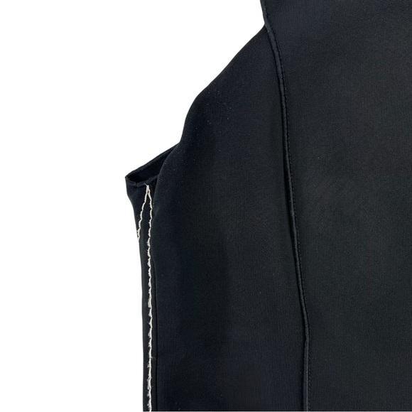 Rag & Bone Black & White Topstiching Detail X Cross Stretch Crop Top sz M - Picture 6 of 10